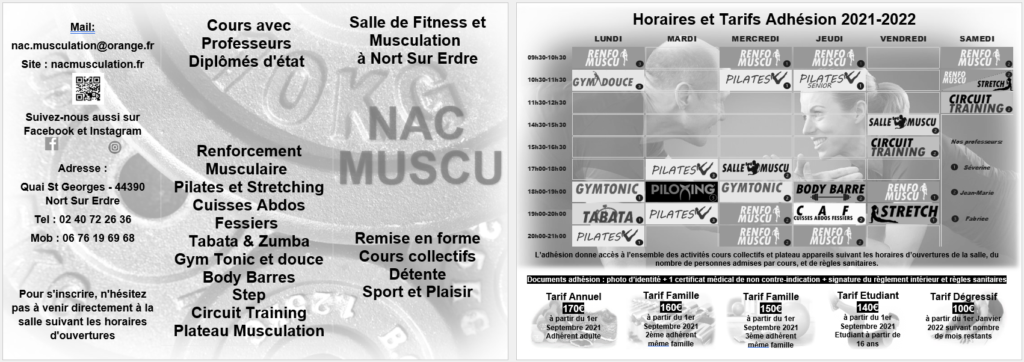 l'essentiel des informations sur le Nac Musculation