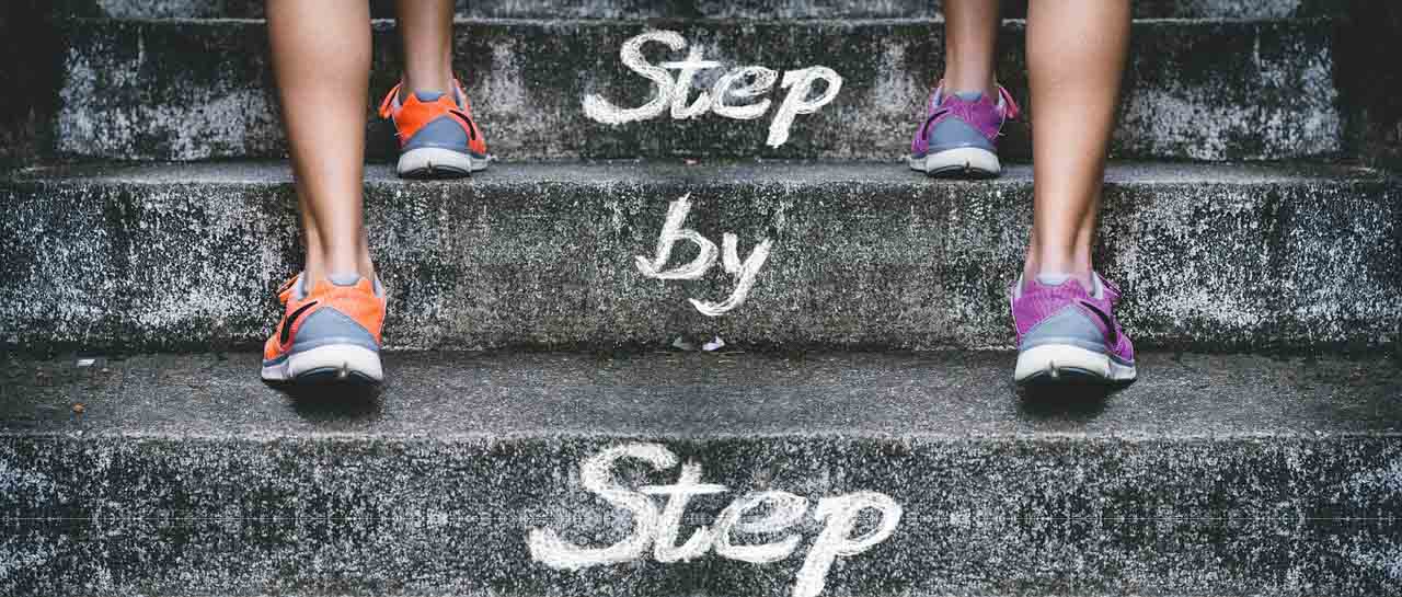 step by step