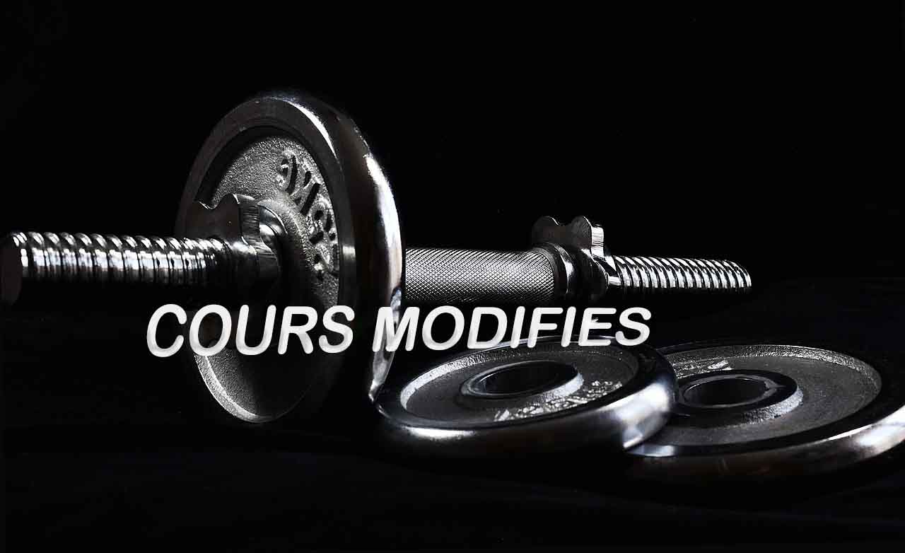 cours modifiés